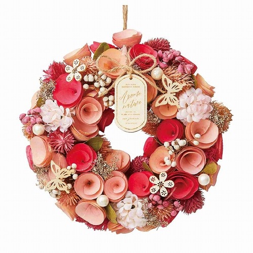 ★53-47-1-1 母の日ナチュラルリース(造花)小