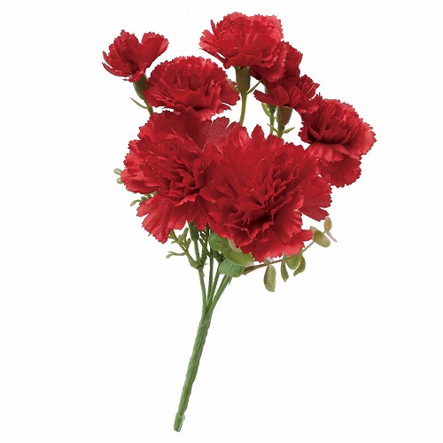 ★53-47-4-1 カーネーション造花ミックスブッシュ(レッド)