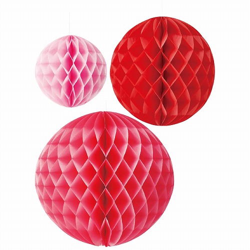 ★53-49-2-1 ハニカムボール(ピンク 3個組)