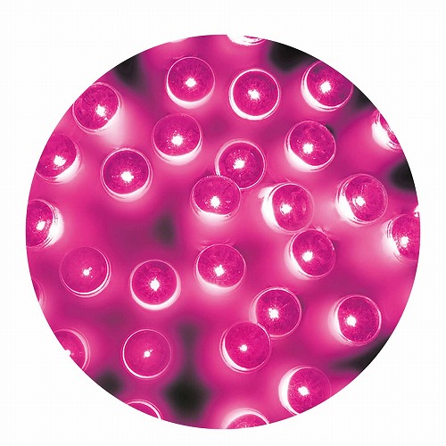 ★53-8-1-1 LED100球ストレートライトライトピンク(屋外使用可)ピンク