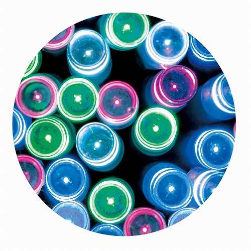 ★53-8-1-2 LED100球ストレートライトライトピンク(屋外使用可)パステルミックス