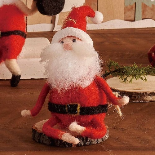 ★58-101-11-2 フェルトサンタオーナメントお座りポーズ