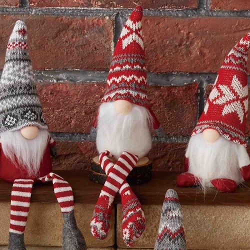 ★58-102-1-5 ノルディックサンタ足ブラ レッド