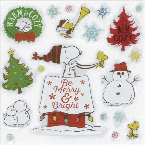 ★58-106-9-4 スヌーピーウインドウポップウィンター