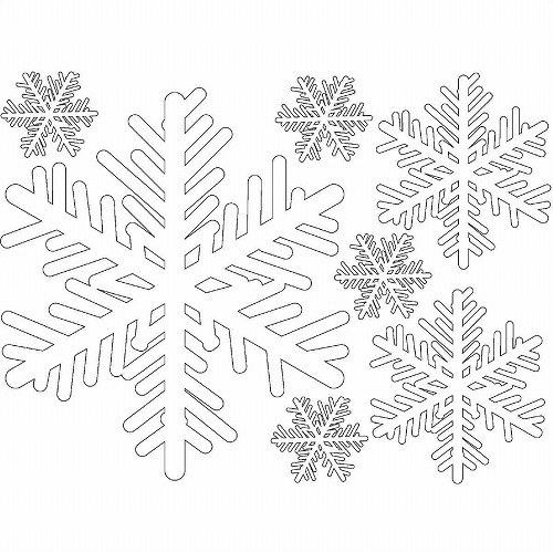 ★58-110-1-1 ウインドウシール BIGスノーフレーク