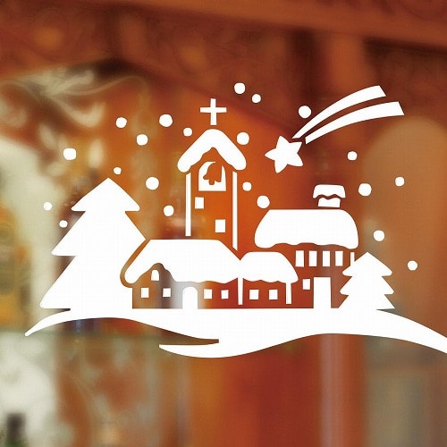 ★58-110-7-1 スノースプレー用型紙 M 雪景色