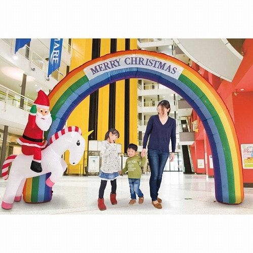 ★58-111-2-1 特大エアブローアーチ クリスマスレインボー