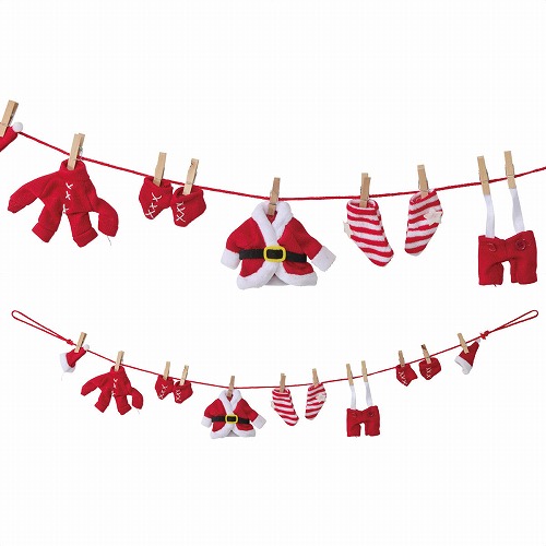 ★58-116-2-1 サンタ服クリスマスガーランド