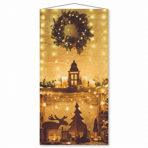 ★58-118-3-1 タペストリー クリスマスゴールド