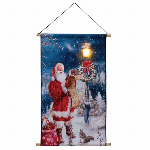 ★58-118-9-1 クリスマスLEDタペストリープレゼントサンタ