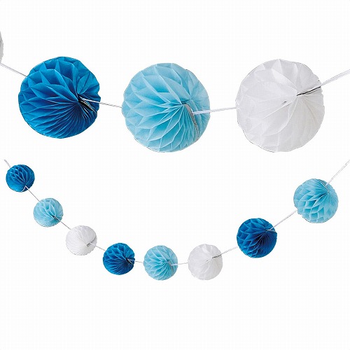 ★58-122-9-1 ウィンターハニカムボール ガーランド