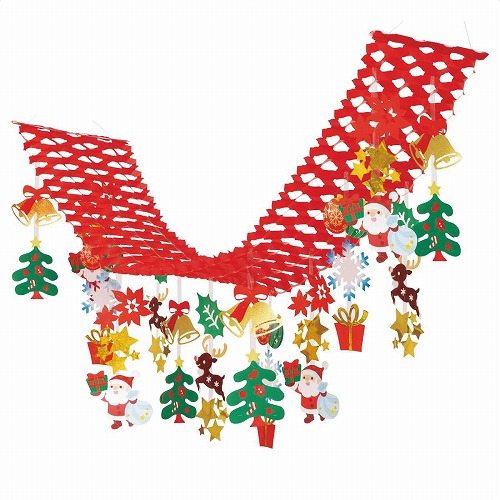 ★58-124-2-1 キラキラサンタプリーツハンガー