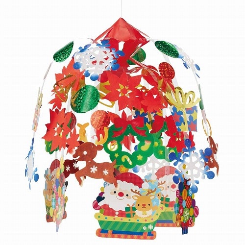 ★58-124-5-1 ワクワククリスマス2段 センターハンガー60cm