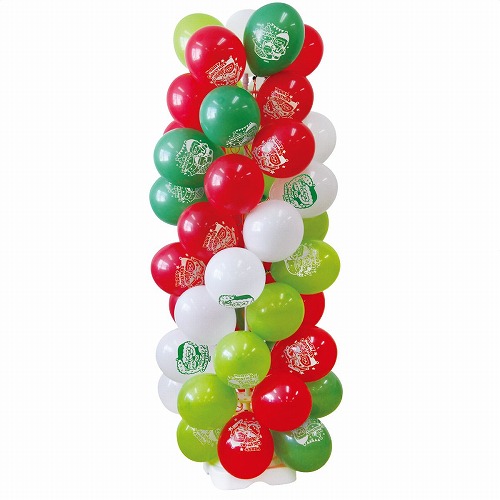 ★58-128-2-1 お客さんくるくるクリスマスゴム風船タワー バルーンタワー