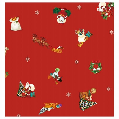★58-129-6-1 クリスマスディスプレイシート 90cm幅×2m クラシカルサンタ