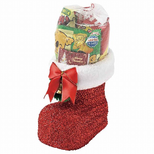 ★58-133-5-3 クリスマスブーツ お菓子セット大