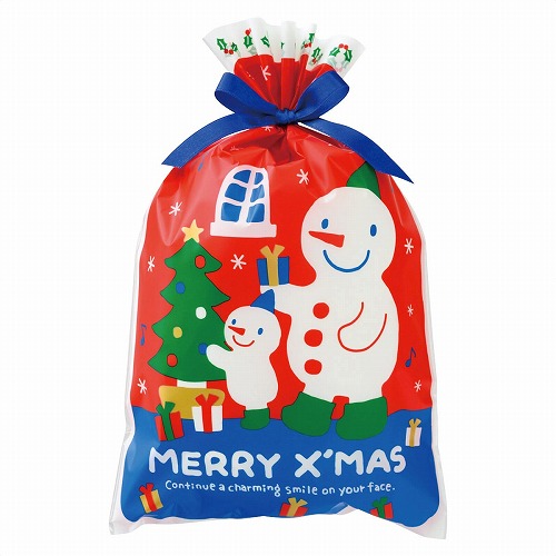 ★58-143-9-1 50枚 OPPギフトバッグ スノーマン幅15×高さ25cm