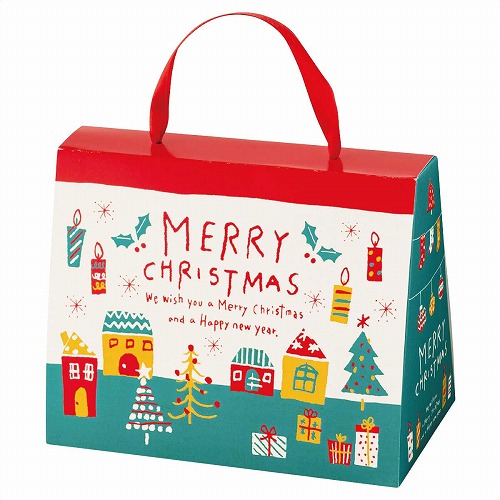 ★58-144-8-1 10枚 バッグ型ギフトボックス クリスマス ドリーム
