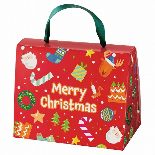 ★58-144-9-1 10枚 バッグ型ギフトボックス クリスマス ポップ