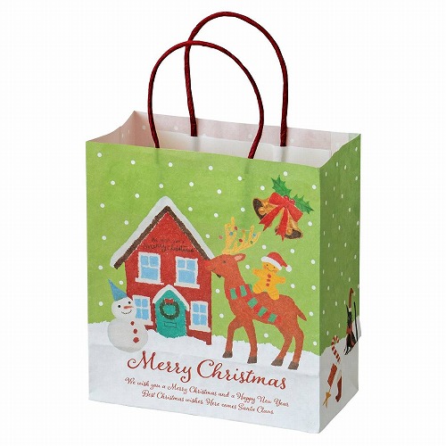 ★58-145-1-1 50枚 手提げ紙袋 オイルパステル幅20×奥行10×高さ22cm