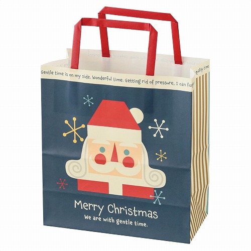 ★58-145-2-1 50枚 手提げ紙袋 クリスマス北欧幅20×奥行10×高さ22cm