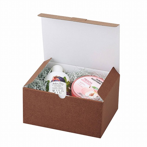 ★58-148-9-3 10枚 ギフトボックス ブラウン幅22×奥行16.5×高さ10.5cm