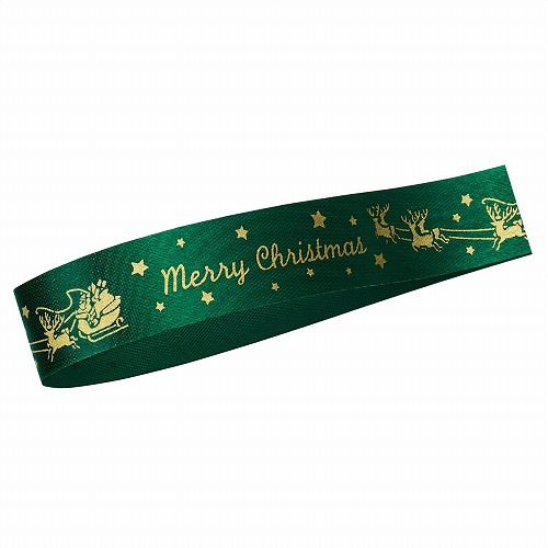 ★58-149-11-1 トナカイスターリボン18mm幅×19m巻グリーン