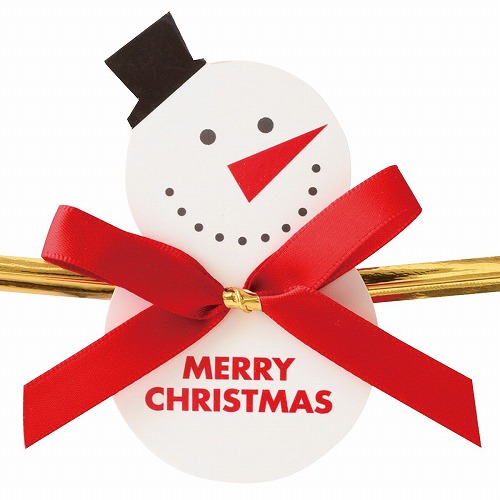 ★58-150-1-2 10個 クリスマスワイヤータイスノーマン