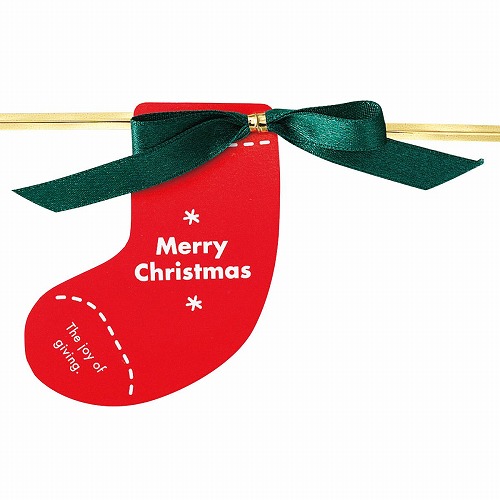 ★58-150-2-3 10個 クリスマス ワイヤータイくつした