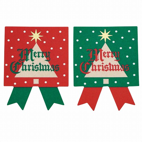 ★58-151-1-4 100枚 リボン型シールツリーリボン