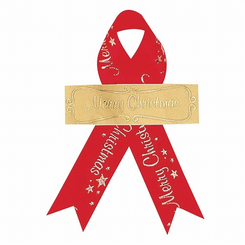 ★58-152-1-1 リボン付きシールレッド