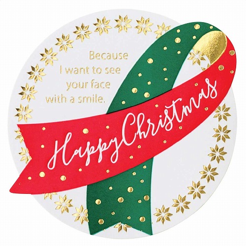 ★58-152-5-3 100枚 クリスマスギフトシール4.5×4.5