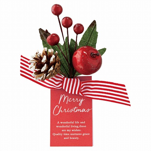 ★58-152-6-1 10個 クリスマス フルリールクリップレッド