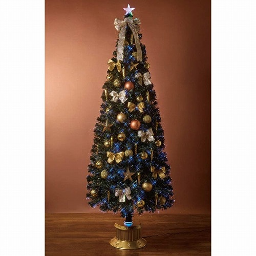 ★58-20-1-1 デコレーションファイバークリスマスツリーセット H240cmゴールド