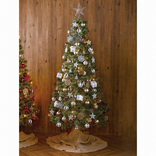 ★58-28-1-2 クリスマスツリーセット 180cm(シルバー)