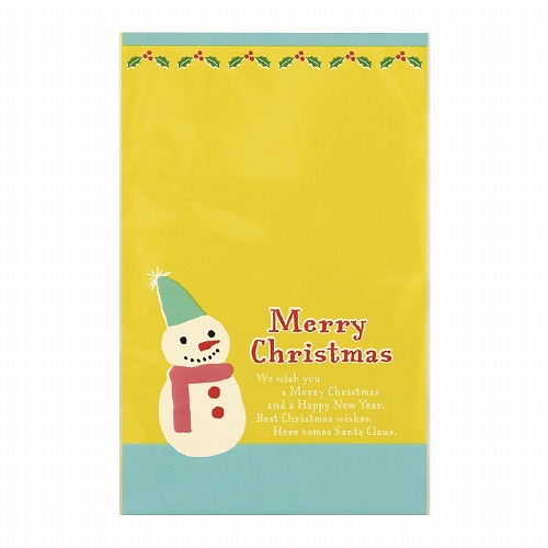 ★58-300-22-2 50枚 OPPギフトバッグ クリスマスツリーサンタ(15×23cm)