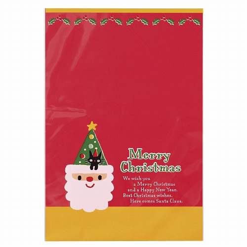 ★58-300-22-3 50枚 OPPギフトバッグ クリスマスツリーサンタ(20×29cm)