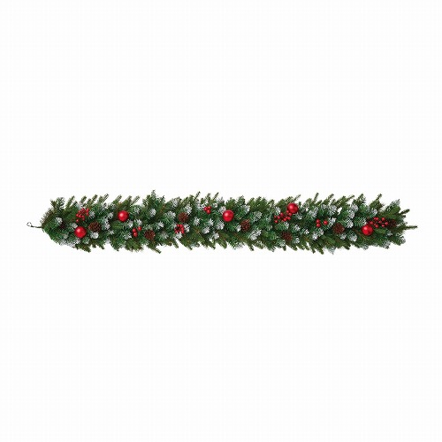 ★58-303-86-1 クリスマスガーランド180cm(レッド)