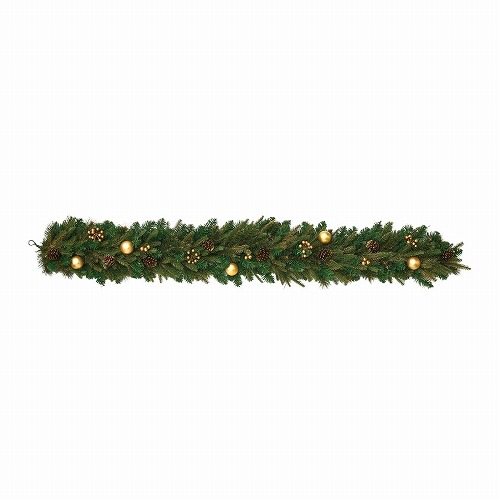★58-303-86-2 クリスマスガーランド 180cm(ゴールド)