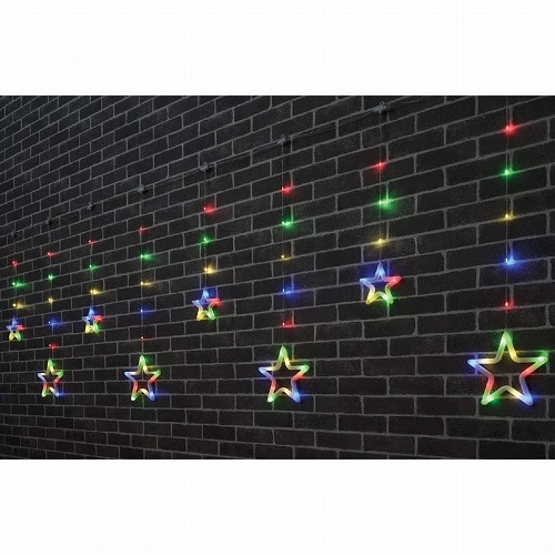 ★58-304-56-1 LED10連クリスマスカーテンライト 幅295×高さ81cm(スター)