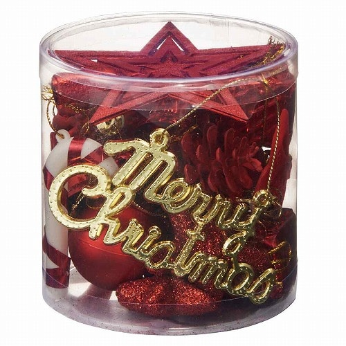 ★58-33-1-7 ミニラップクリスマスツリー オーナメントセット別売オーナメントセットレッド