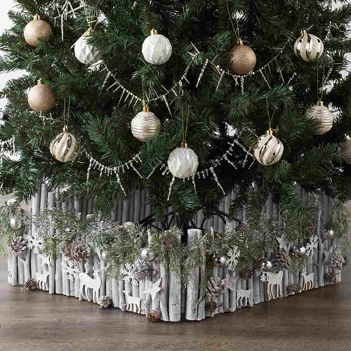 ★58-34-1-1 デコレーションウッドフェンス(ホワイト&グリーン)