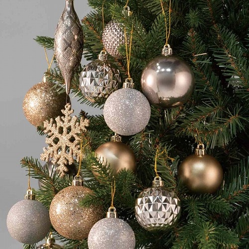 ★58-36-1-1 オーナメント40個セットゴールド&シルバー