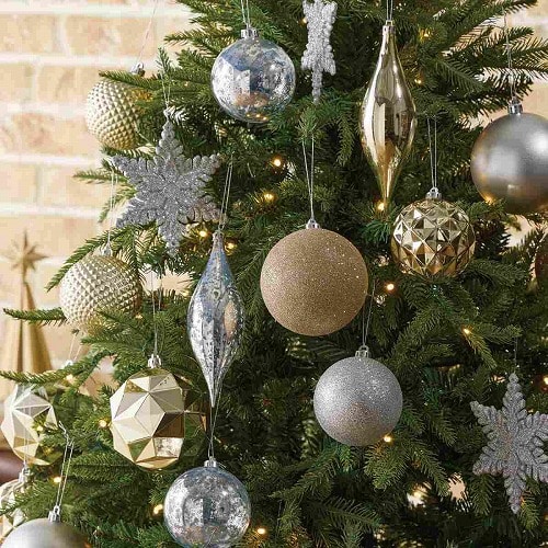 ★58-36-4-1 オーナメント20個セットゴールド&シルバー
