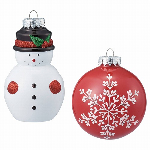 ★58-37-4-2 4個 キャラクターオーナメントスノーマン