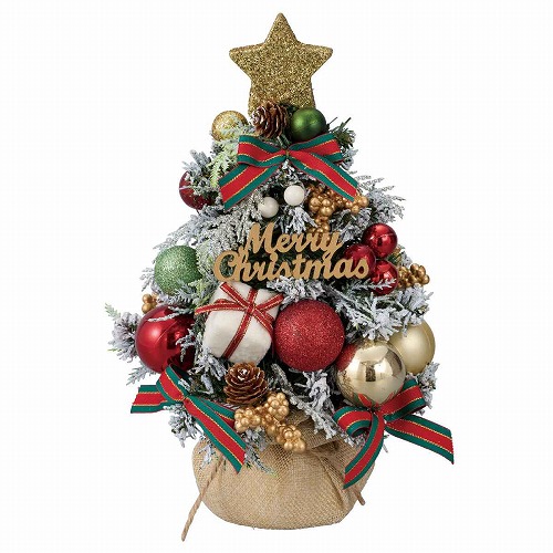 ★58-42-4-1 卓上ミニツリー レッド&グリーン