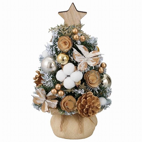 ★58-42-4-2 卓上ミニツリー ゴールド