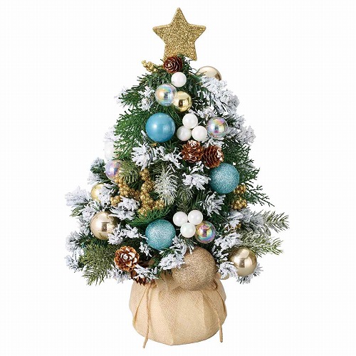 ★58-43-2-2 デコレーション卓上ミニツリー ブルー