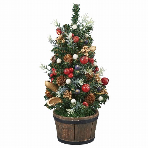 ★58-43-3-2 卓上ミニツリー 33cm ベリーレッド