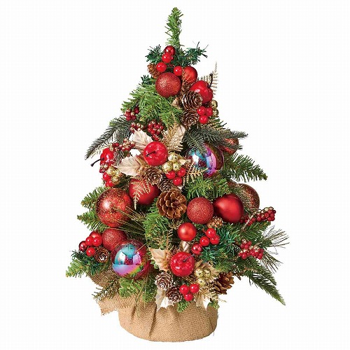 ★58-43-4-1 デコレーション卓上ミニツリー 50cmレッド